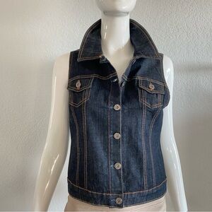 GJG Denim Vest with Button Front
